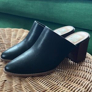 DV by Dolce Vita Black Mules with Tan Heel